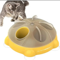 Інтерактивна годівниця-головоломка для котів з обертовою кришкою 360° повільна годівниця для уповільненого живлення
