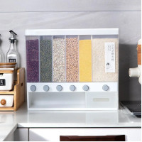 Диспенсер для круп и сыпучих продуктов Multiple Dispenser 6 отсеков 10 кг настенный контейнер-органайзер с дозатором