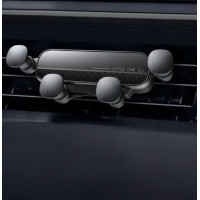 Тримач для телефону в авто Little One 5 гравітаційний, на дефлектор повітря, поворотний механізм, чорний