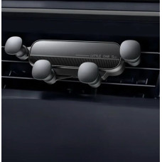 Тримач для телефону в авто Little One 5 гравітаційний, на дефлектор повітря, поворотний механізм, чорний