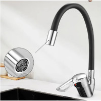 Гнучкий змішувач для кухні чорний Rubineta Flexy 33 BK AND HA-181