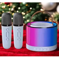Караоке колонка з 2 мікрофонами та підсвічуванням Bluetooth K52