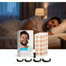 Магнитный носовой расширитель Nasal Dilator от храпа силиконовый черный 15 пар