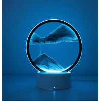 Нічник у формі пісочного годинника RGB пісочний годинник 3D картина настільна пісочна лампа