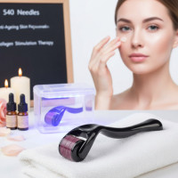 Мезоролер для шкіри DERMA ROLLER 540 титанових голок завтовшки 0.5 mm