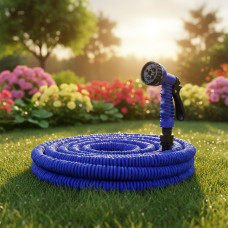 Шланг для полива MAGIC HOSE 60 м поливочный растягивающийся с распылителем, шланг для полива садовый