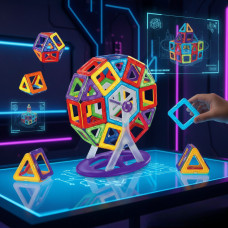 Дитячий магнітний конструктор — головоломка Mag Block MG — 36 Різнобарвний 36 деталей