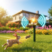 Ультразвуковий відлякувач тварин PestBue Garden Protector на сонячній батареї, захист від гризунів