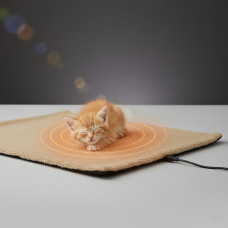 Коврик Теплоизол для собак и кошек, самонагревающийся с удобным съемным чехлом, без электричества