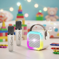 Портативна бездротова Bluetooth-колонка для караоке з бездротовим мікрофоном і сабвуфером