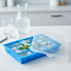 Силиконовая форма для льда с крышкой на 24 кубика