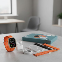 Набір 3 в 1 X8 Watch set: смарт-годинник RM22, бездротові навушники Air Pro і Power Bank