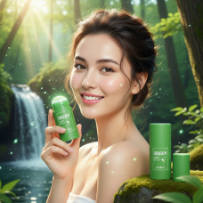 Маска-стик Green Mask Stick для лица от черных точек и акне зеленого цвета