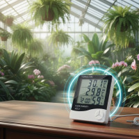 Цифровий термометр годинник гігрометр LCD 3 в 1 1, борометр, термометр в кімнату