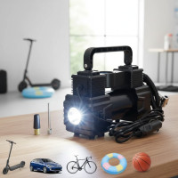 Портативный автомобильный компрессор Air pumpAND XL-1025 12В, насос для шин с цифровым дисплеем и подстветка