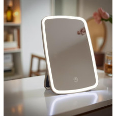 Настольное зеркало для макияжа с LED подсветкой и сенсорным выключателем на аккумуляторе