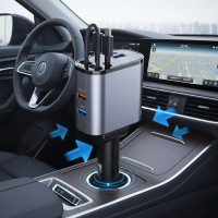 Автомобільний зарядний пристрій Hugeel HG-CC11 потужністю 66 Вт з QC 3.0 і PD, комплект кабелів Type-C і