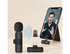 Петличний бездротовий мікрофон K9 Wireless Lavalier Microphone з адаптером Lightning Type-C