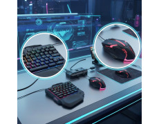 Ігровий комплект X1 M1 Bluetooth-клавіатура та миша для смартфонів і ПК чорний