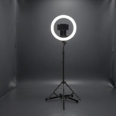 Кільцева бурядодна лампа зі штативом AL-33 (з пультом), 33 см