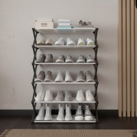 Складная полка для обуви Shoe Rack на 6 полок на 18 пар обуви Черная