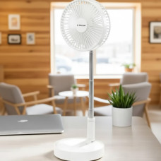 Портативный вентилятор E Dream с аккумулятором 7200 mAh USB телескопический 4 режима белый цвет диаметр 20 см