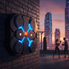 Боксерський тренажер із музикою, Bluetooth і RGB-підсвіткою, компактний і стильний чорний корпус