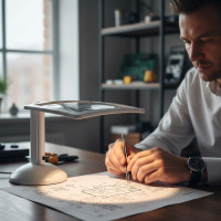 Збільшувальна настільна лупа Brighter Viewer з підсвіткою