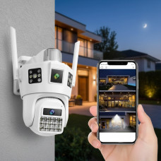 Уличная поворотная IP-камера 4G с датчиком движения, 12 Мп