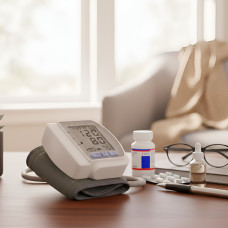 Автоматический тонометр на запястье CK-102S для измерения давления и пульса запястный тонометр