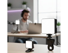 Світлодіодна лампа для селфі WHITE зі студійним кліпсовим світильником для фото та відео