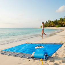 Пляжный водонепроницаемый коврик подстилка покрывало для моря и пикника 150*140 см UKC