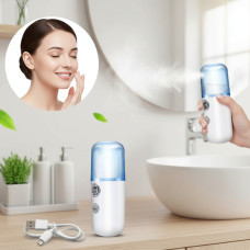 Ультразвуковой аккумуляторный увлажнитель воздуха для кожи лица Nano Mist Soraver с подсветкой