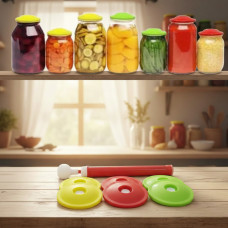 Вакуумные крышки для консервирования 9 штук с насосом Система вакуумного консервирования