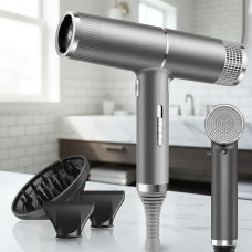 Фен ионизирующий профессиональный Hairdryer 1000 Вт режим холодного воздуха самоочистка
