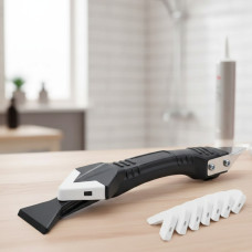 Силиконовый шпатель скребок для герметика и силикона SILICON TOWEL SCRAPER + набор насадок
