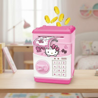 Копилка электронная сейф "Hello Kitty" - банкомат для денег, с пин-кодом, купюроприемник, банкомат, с замком