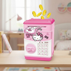 Копилка электронная сейф "Hello Kitty" - банкомат для денег, с пин-кодом, купюроприемник, банкомат, с замком