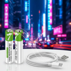 Комплект батареек AAA 2 штуки с USB Type-C разъемом Smartools 1.5 В 750 мВт