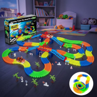 Перегоновий трек Magic Tracks 360 деталей світна дорога/  Гнучка траса