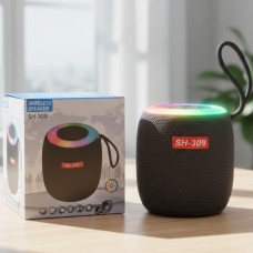 Портативная Bluetooth колонка SH309 BT 100 Вт с мощным басом и чистым звуком черная