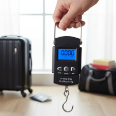 Электронные весы кантер безмен WH-A08 до 50 кг с крюком и LCD дисплеем, на батарейках