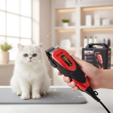 Профессиональная машинка для стрижки домашних животных Gemei Gm-1023 10Вт Красная