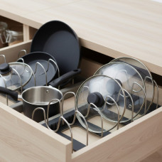 Подставка для посуды и крышек расширяемый держатель для хранения из нержавеющей стали DISH RACK