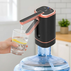 Аккумуляторный насос-диспенсер BRS на 1200 мАч для бутыли объёмом 5, 10 или 19 литров, зарядка USB, чёрный