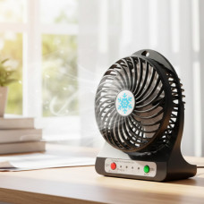 Вентилятор настольный портативный мини с аккумулятором Fan