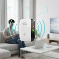 Підсилювач сигналу Wi-Fi Wireless-N, бездротовий репітер для дому, 2dBi