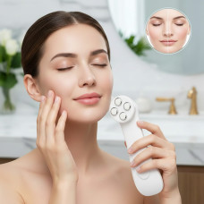 Микротоковый массажер для лица 6 в 1 с RF-лифтингом, EMS и LED-фототерапией, аппарат для омоложения и ухода