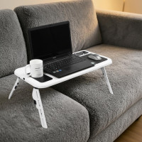 Подставка LD 09 E-TABLE, Столик-подставка для ноутбука, Складной столик для завтраков, Стол с вентилятором