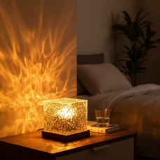 Ночник Куб с эффектом водяной волны, 16 цветов RGB, диммер, пульт ДУ, USB-питание, 13х13 см